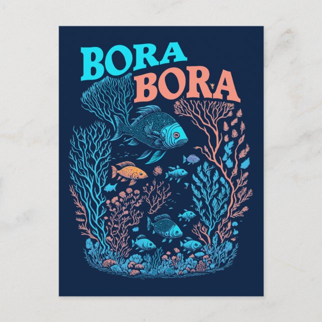 Cartão Postal Bora Bora Coral Reef (Frente)