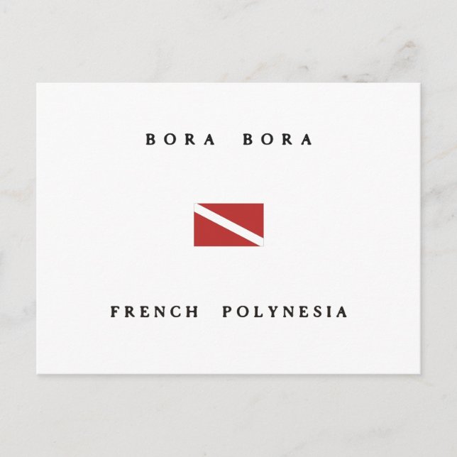 Cartão Postal Bora Bora Franco Polinésia Francesa Sinalizador De (Frente)