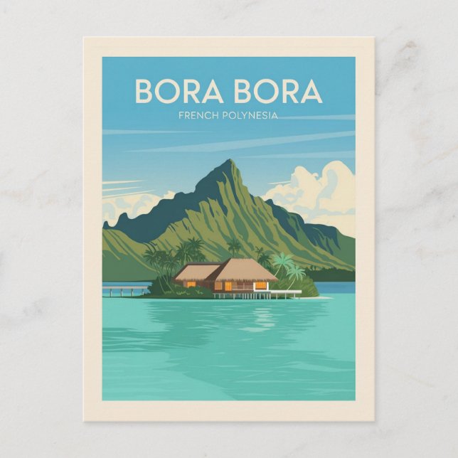 Cartão Postal Bora Bora French Polynesia Viagem (Frente)