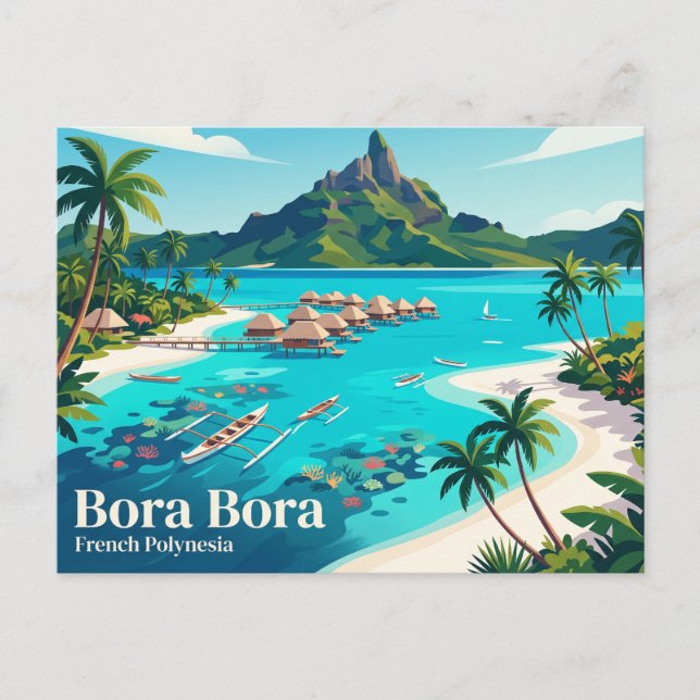 Cartão Postal Bora Bora Polinésia Francesa (Frente)