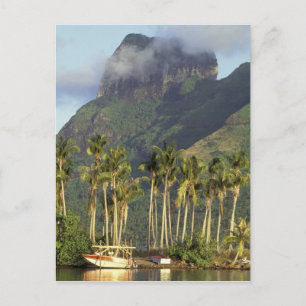 Cartão Postal Bora Bora, Polinésia Francesa cena à beira-mar e