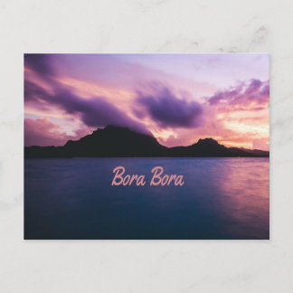 Cartão Postal Bora Bora Suset Island Beach