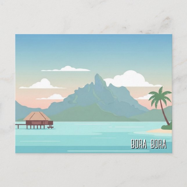 Cartão Postal Bora Bora Travel (Frente)