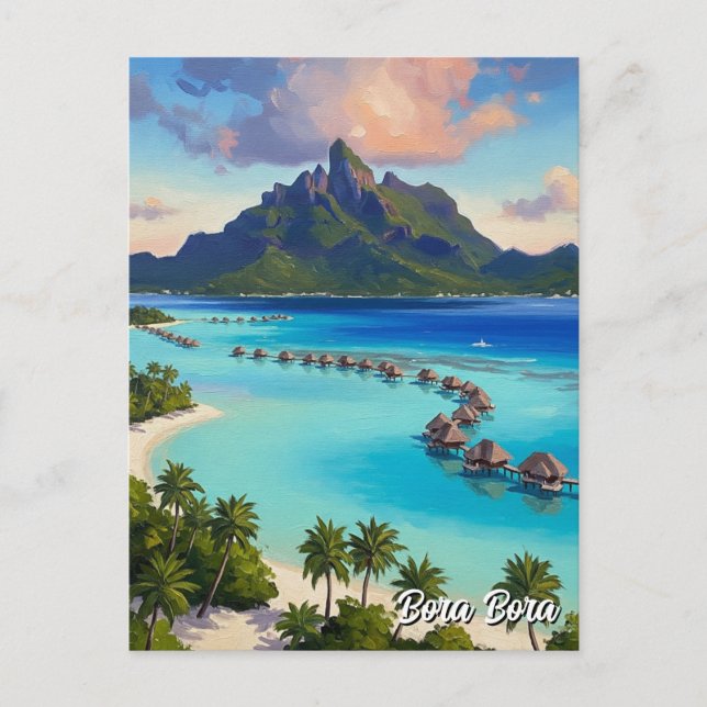 Cartão Postal Bora Bora Viagem (Frente)