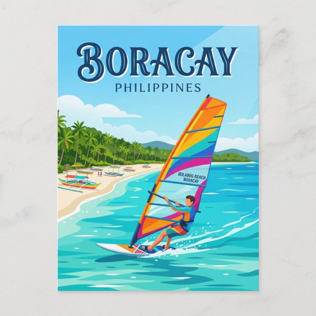 Cartão Postal Boracay Filipinas (Frente)