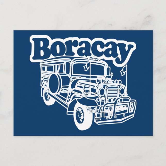 Cartão Postal Boracay Jeepney (Frente)