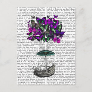 Cartão Postal Borboleta 2 Roxo e Verde