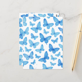Cartão Postal Borboleta Azul