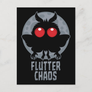 Cartão Postal Borboleta Caos Mothman Lenda Críptica