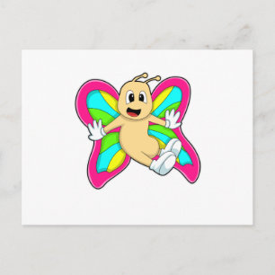 Cartão Postal Borboleta colorida