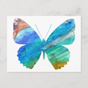 Cartão Postal Borboleta de Aquarela