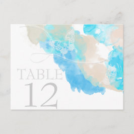 Cartão Postal Borboleta de Aquarela Placa de Mesa Shore Oceânica
