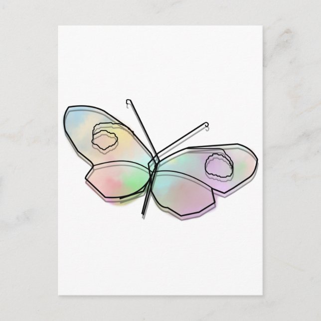 Cartão Postal Borboleta de fios (Frente)