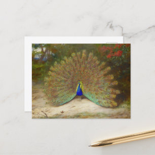 Cartão Postal Borboleta de Peacock e Peacock, Ilustração de Arte