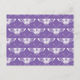 Cartão Postal Borboleta Deco estilizada - lilac empoeirado