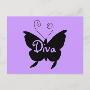 Cartão Postal Borboleta Diva