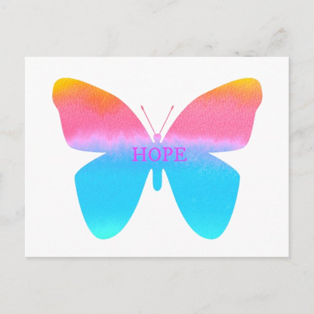 Cartão Postal Borboleta Esperança (Frente)