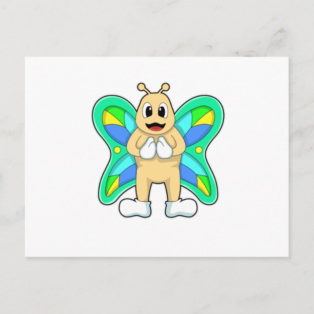 Cartão Postal Borboleta feliz (Frente)