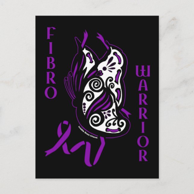 Cartão Postal Borboleta/Fita...Fibro (Frente)