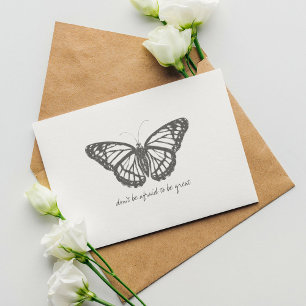 Cartão Postal Borboleta Monarca Vintage Watercolor