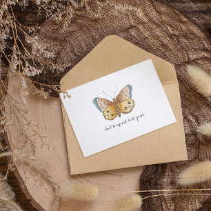 Cartão Postal Borboleta Monarca Vintage Watercolor