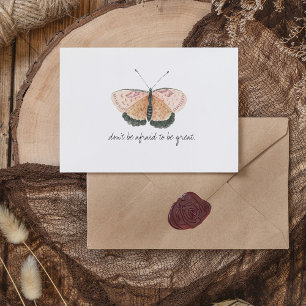 Cartão Postal Borboleta Monarca Vintage Watercolor