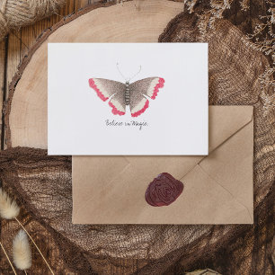 Cartão Postal Borboleta Monarca Vintage Watercolor