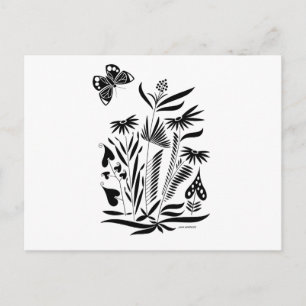 Cartão Postal Borboleta na grama