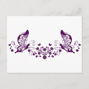 Cartão Postal Borboletas roxas