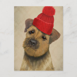 Cartão Postal Borda com capacete vermelho