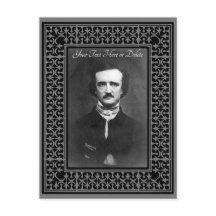 Borda de Vintagem de Poe Allen Edgar de Cor/Texto