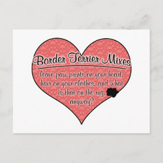 Cartão Postal Borda O Terrier Mistura Pata Imprime Humor De Cão