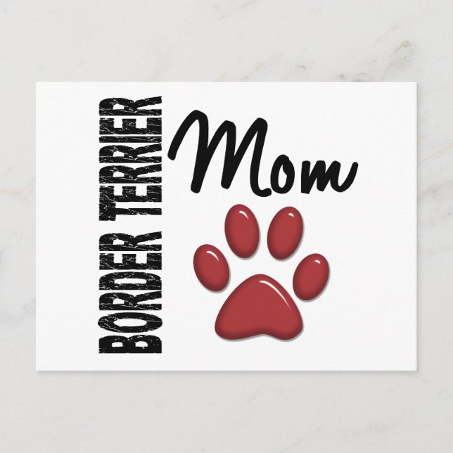 Cartão Postal Borda Terrier Mãe 2 (Frente)