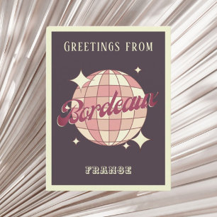 Cartão Postal Bordeaux City France Retro Vintage
