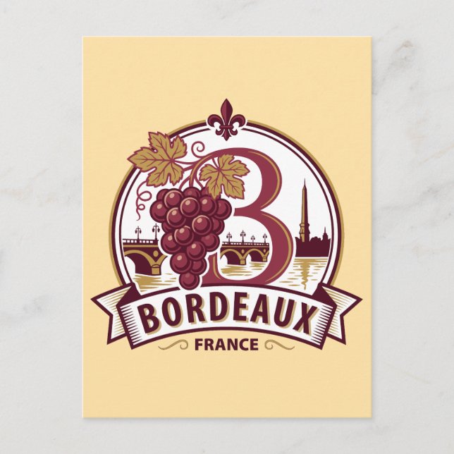 Cartão Postal Bordeaux France (Frente)