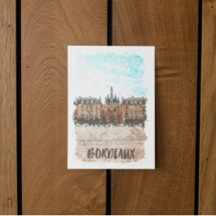 Cartão Postal Bordeaux France Place de la Bril Viagem