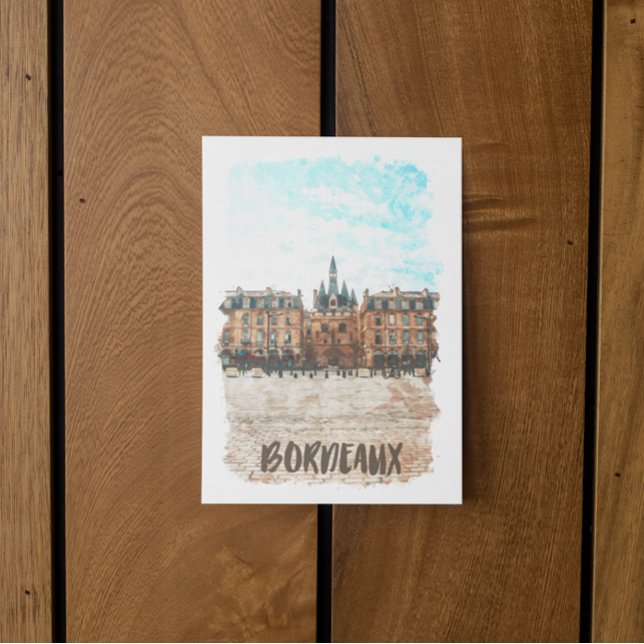 Cartão Postal Bordeaux France Place de la Bril Viagem (bordeaux architecture place de la bourse postcard)