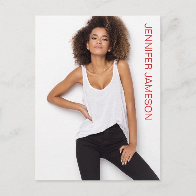 Cartão Postal Borderless Actor Model Talent Promo Postcard (Frente)