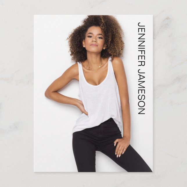 Cartão Postal Borderless Actor Model Talent Promo Postcard (Frente)