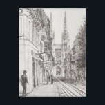 Cartão Postal Bordéus France. Espada gêmea.2010<br><div class="desc">Bordéus France. Espiro gêmeo.2010 Desenho de tinta no papel Alexander Booth Vincent / Coleção privada / Imagens Bridgeman</div>