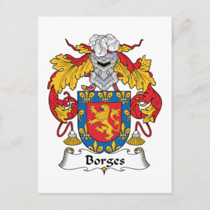 Cartão Postal Borges Family Crest