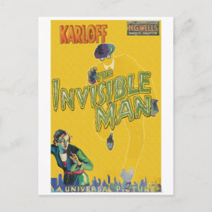 Cartão Postal Boris Karloff como o homem invisível