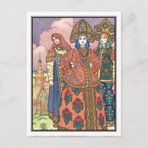 Cartão Postal Boris Zvorykin - Vassilissa a Feira