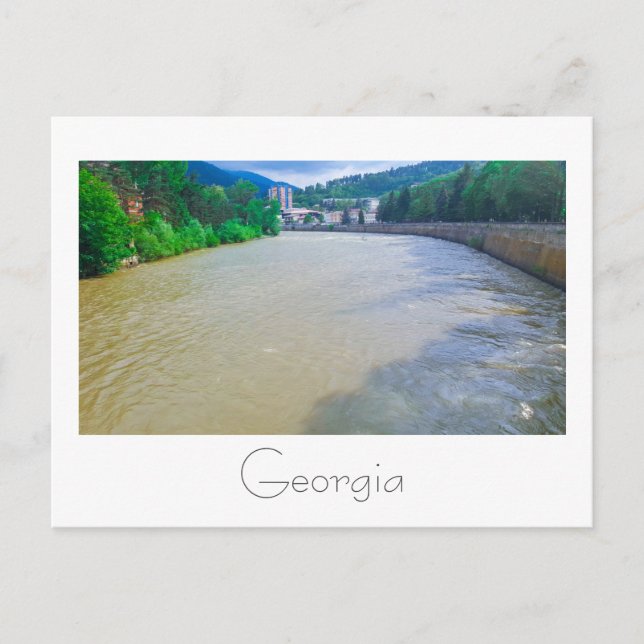 Cartão Postal Borjomi Hot Primaveras Resort Georgia Caucuses (Frente)