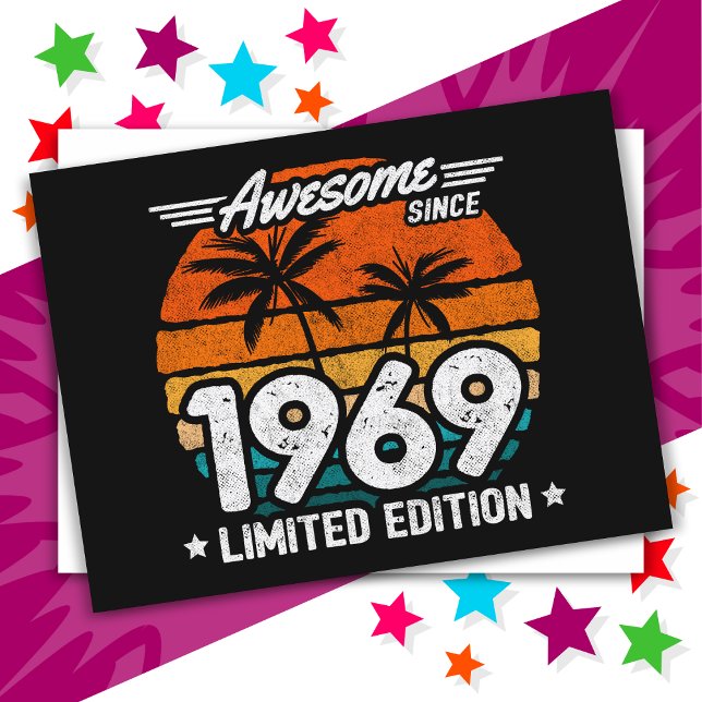 Cartão Postal Born 1969 Limited Edition Retro Awesome Since 1969 (Criador carregado)