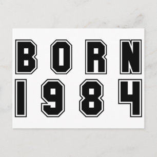 Cartão Postal Born In 1984 black
