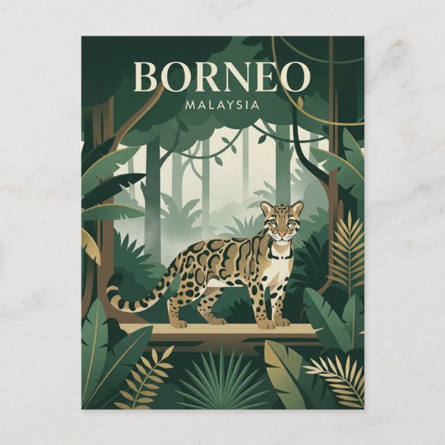 Cartão Postal Bornéu Malásia (Frente)