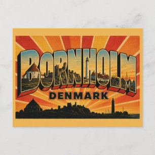 Cartão Postal Bornholm Dinamarca Igreja Redonda