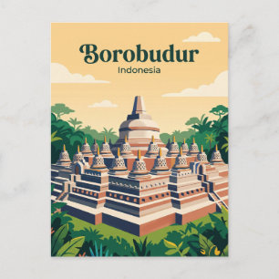 Cartão Postal Borobudur Indonésia