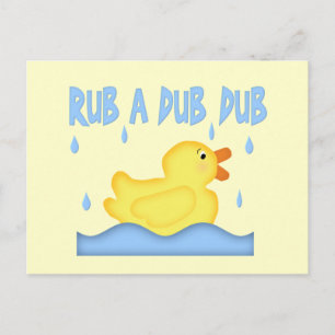Cartão Postal Borracha Amarela Ducky Um Dub